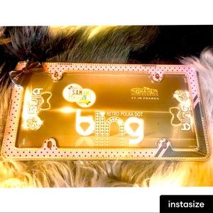 Cruisers polka dot bling license plate frame